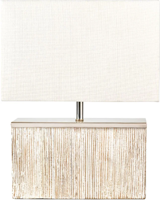 Hampton White Wash Wood Table Lamp
