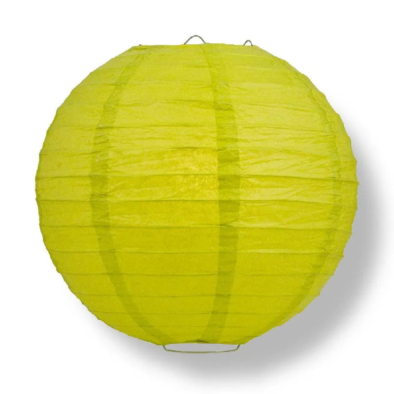 36" Chartreuse Jumbo Round Paper Lanterns, Even Ribbing, Chinese Hanging Wedding & Party Decoration 36" Chartreuse Jumbo Round Paper Lanterns, Even Ribbing, Chinese Hanging Wedding & Party Decoration