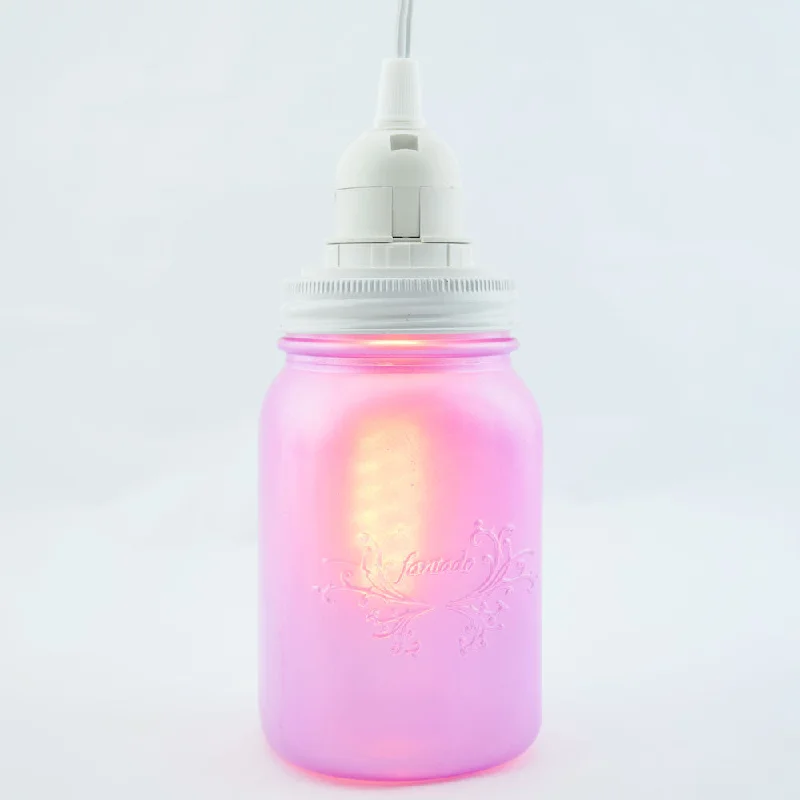 Edison style vintage light bulbsFantado Frosted Lavender Mason Jar Pendant Light Kit, Wide Mouth, White Cord, 15FT Edison style vintage light bulbsFantado Frosted Lavender Mason Jar Pendant Light Kit, Wide Mouth, White Cord, 15FT