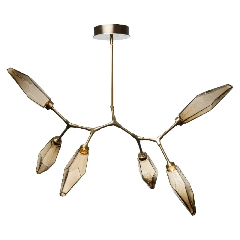 Track lighting for illuminating dining tablesRock Crystal Modern Branch, 6 PC
