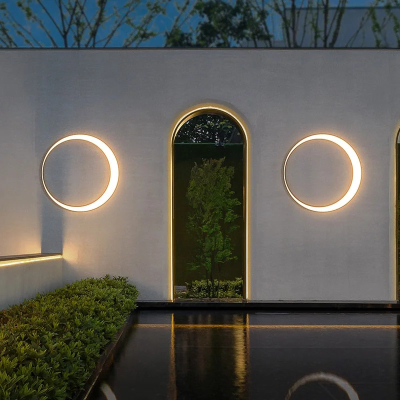 Decorative Crescent Moon Outdoor Waterproof Wall Sconces for Balcony, Courtyard, Garden, or Patio Decorative Crescent Moon Outdoor Waterproof Wall Sconces for Balcony, Courtyard, Garden, or Patio