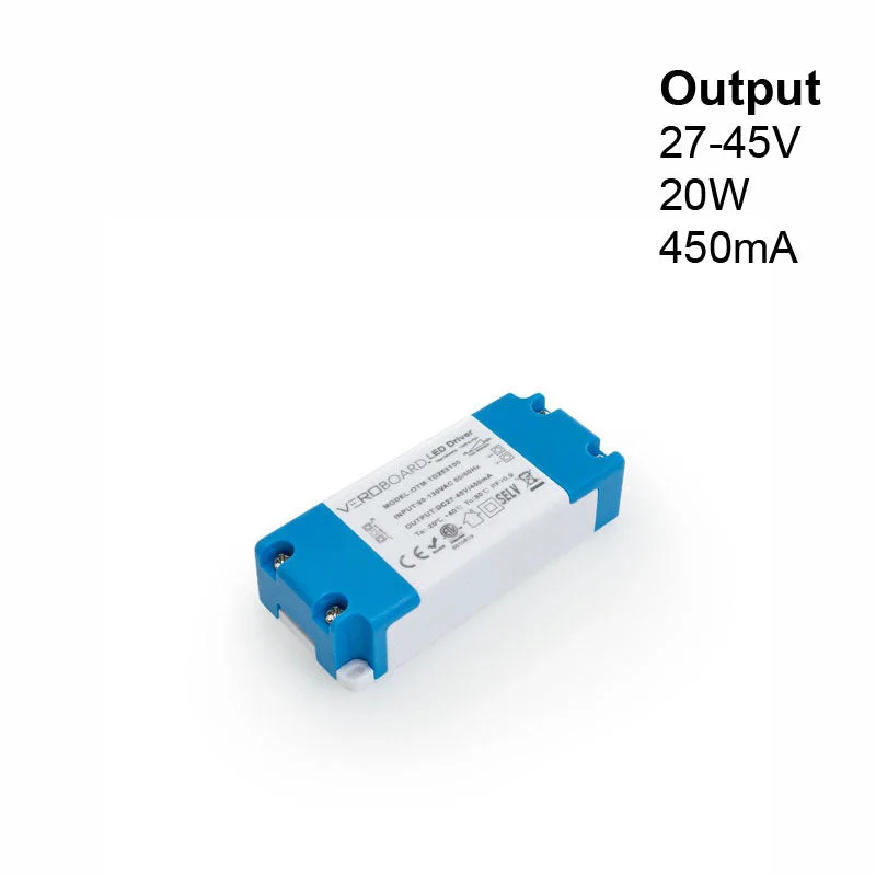 OTM-TD253100-450-20 Constant Current LED Driver, 450mA 27-45V 20W Dimmable