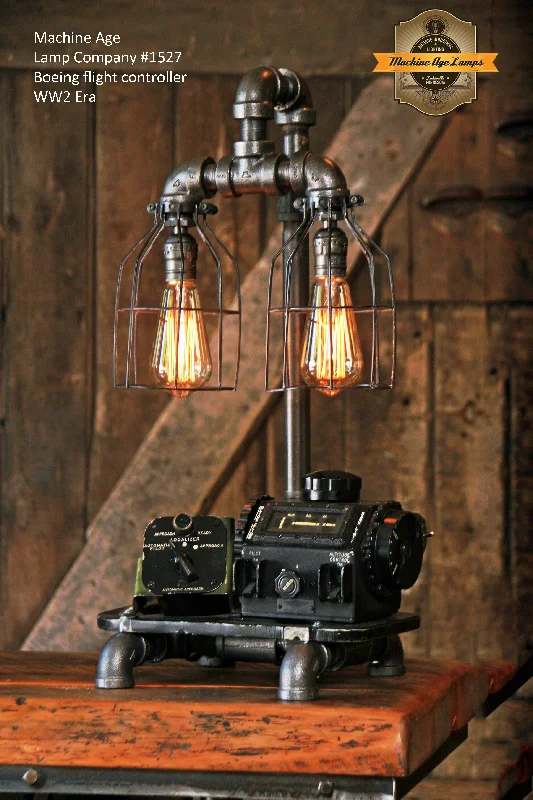 Steampunk Industrial / Antique cockpit flight controller / Boeing Sperry / Aviation / Airplane Instrument Panel / Lamp #1524 sold Steampunk Industrial / Antique cockpit flight controller / Boeing Sperry / Aviation / Airplane Instrument Panel / Lamp #1524 sold