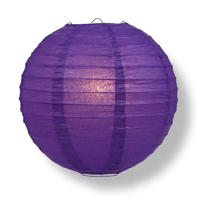 30" Royal Purple Jumbo Round Paper Lantern, Even Ribbing, Chinese Hanging Wedding & Party Decoration 30" Royal Purple Jumbo Round Paper Lantern, Even Ribbing, Chinese Hanging Wedding & Party Decoration