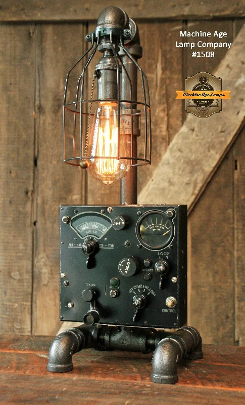 Steampunk Industrial Lamp / Aircraft WW2 Navigation Instrument / Aviation / #1508 Steampunk Industrial Lamp / Aircraft WW2 Navigation Instrument / Aviation / #1508