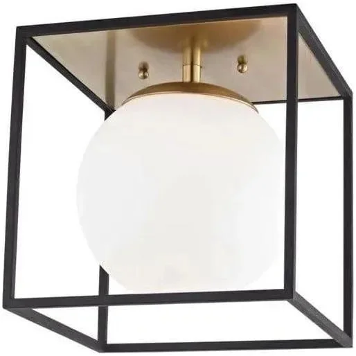 Track lighting with colored glass accentsAira Flush Mount