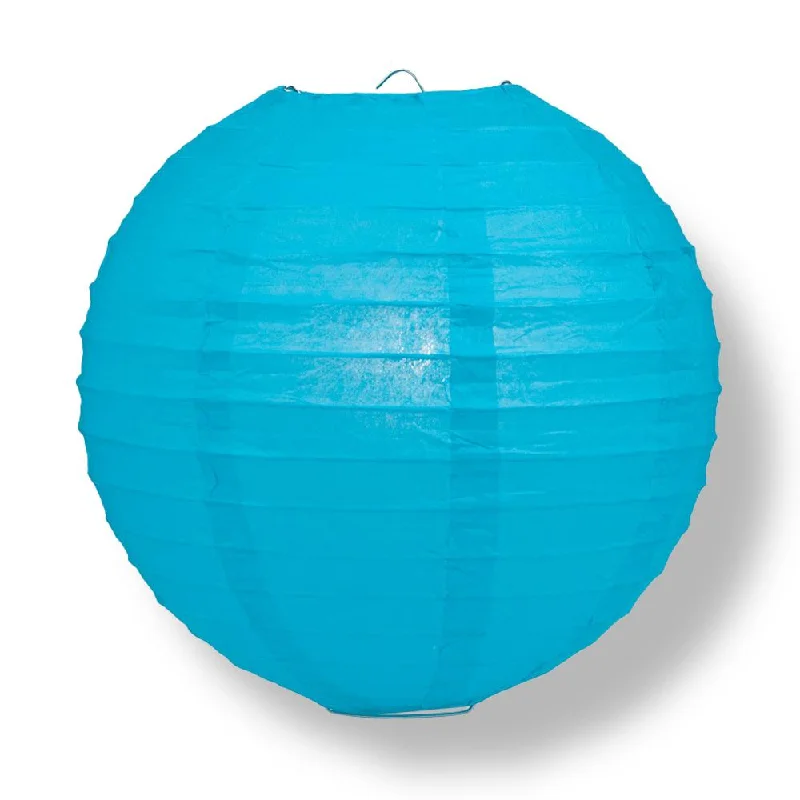 36" Turquoise Jumbo Round Paper Lantern, Even Ribbing, Chinese Hanging Wedding & Party Decoration 36" Turquoise Jumbo Round Paper Lantern, Even Ribbing, Chinese Hanging Wedding & Party Decoration