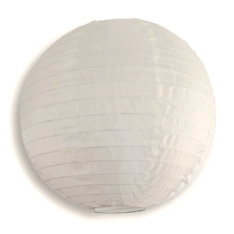 36" Beige Jumbo Shimmering Nylon Lantern, Even Ribbing, Durable, Dry Outdoor Hanging Decoration 36" Beige Jumbo Shimmering Nylon Lantern, Even Ribbing, Durable, Dry Outdoor Hanging Decoration