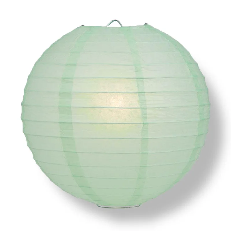 BLOWOUT 30" Cool Mint Green Jumbo Round Paper Lantern, Even Ribbing, Chinese Hanging Wedding & Party Decoration BLOWOUT 30" Cool Mint Green Jumbo Round Paper Lantern, Even Ribbing, Chinese Hanging Wedding & Party Decoration