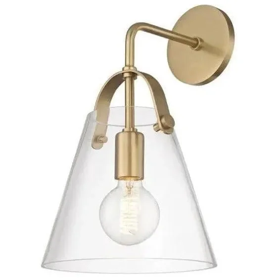 Track lighting with clear glass shadesKarin Wall Sconce