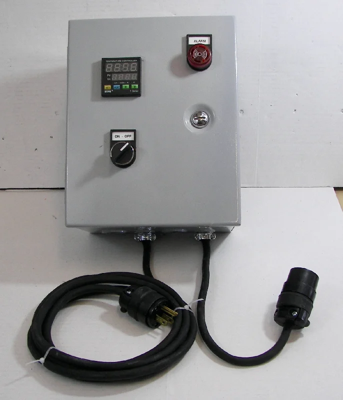 1-Zone Industrial Temperature Control Panel - Thermocouple Type-K, J, T, or E Input - 120V AC, 15A Capacity 1-Zone Industrial Temperature Control Panel - Thermocouple Type-K, J, T, or E Input - 120V AC, 15A Capacity