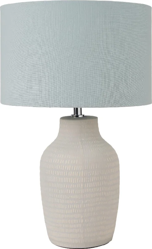 Kai Duck Egg Textured Ceramic Table Lamp - Small/Large