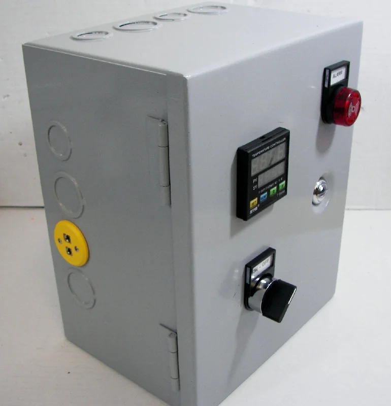 1-Zone Industrial Temperature Control Panel - Thermocouple Type-K, J, T, or E Input - 120V AC, 22A Capacity 1-Zone Industrial Temperature Control Panel - Thermocouple Type-K, J, T, or E Input - 120V AC, 22A Capacity