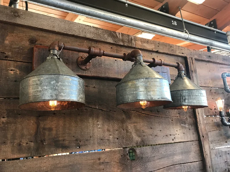 Steampunk Industrial / Farm / Antique Oil Fuel Funnel / Wall Sconce light Lamp / #1642 Steampunk Industrial / Farm / Antique Oil Fuel Funnel / Wall Sconce light Lamp / #1642