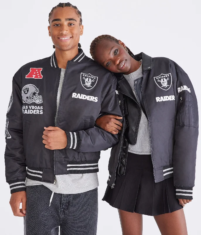 Aeropostale Las Vegas Raiders Helmet Bomber Jacket