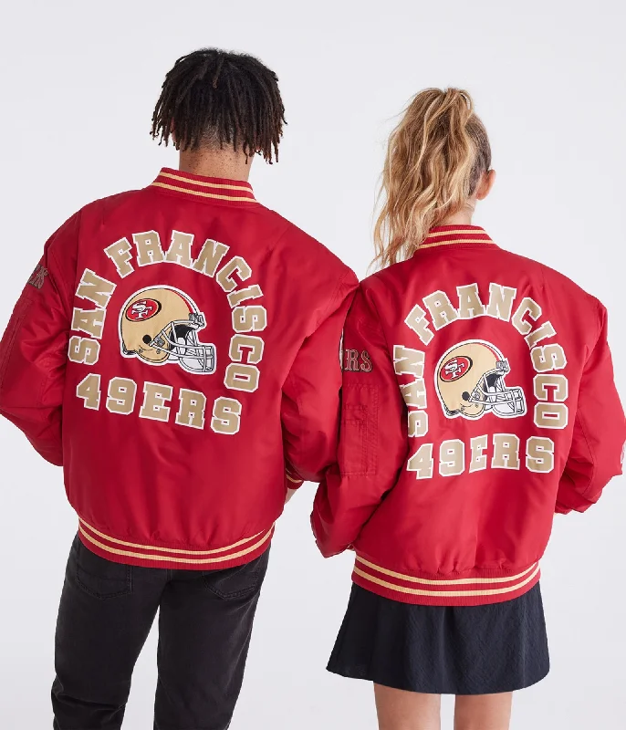 Aeropostale San Francisco 49Ers Helmet Bomber Jacket