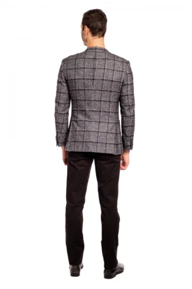 Slim Fit Cashmere Winter Check Sport Jacket GB-ITA-SJ-19