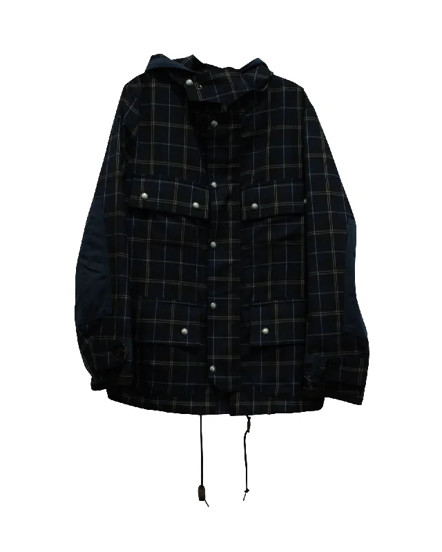 Junya Watanabe MAN x Comme des Garçons Hooded Plaid Jacket in Multicolor Wool