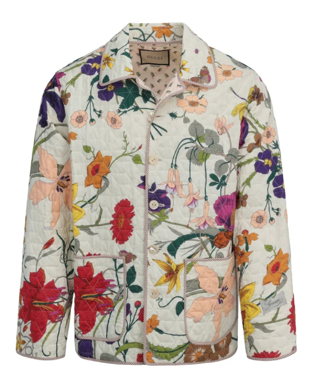 Padded Floral Quilted Jacket