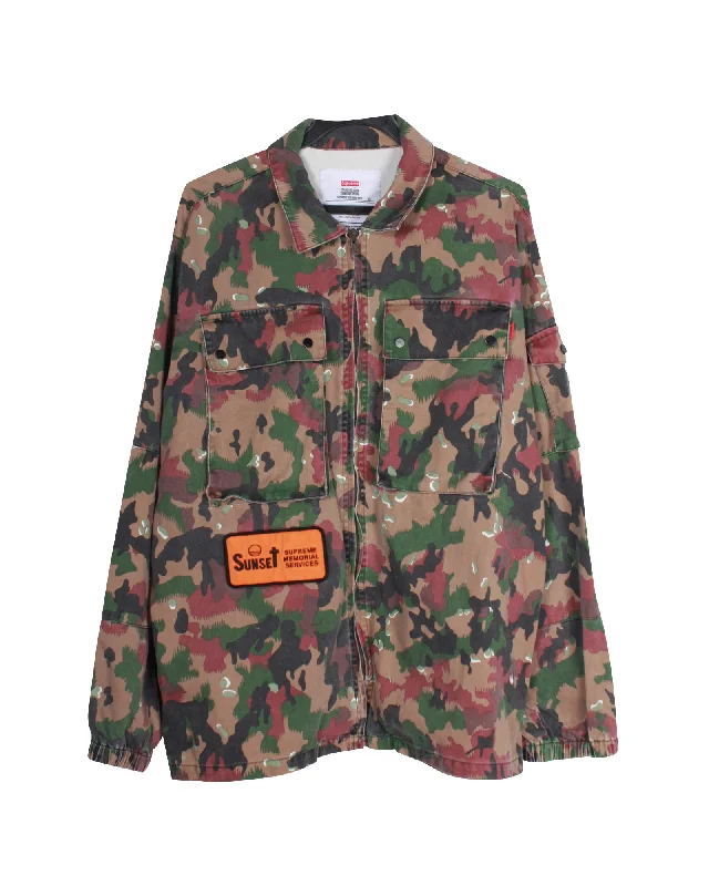 Supreme Sunset Memorial Service Camo Jacket in Multicolor Cotton