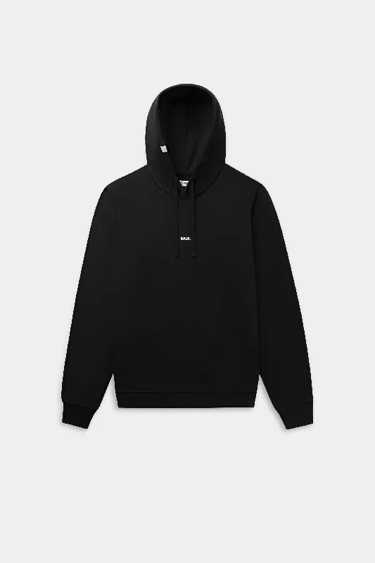 Brand Regular Fit Hoodie Jet Black