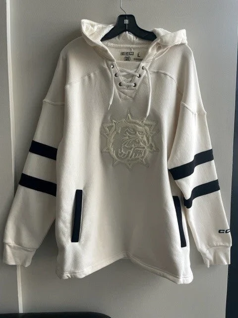 CCM Ivory Shoe-lace Jersey Hoodie