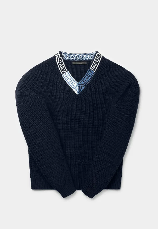 DAILY PAPER Roshaun Sweater - Navy