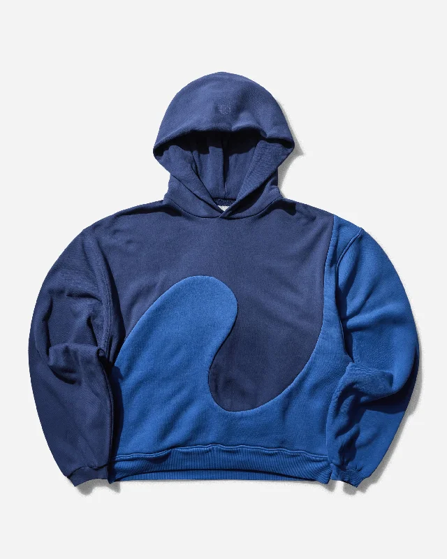 Men's Swirl Fleece Hooded Sweatshirt Blue