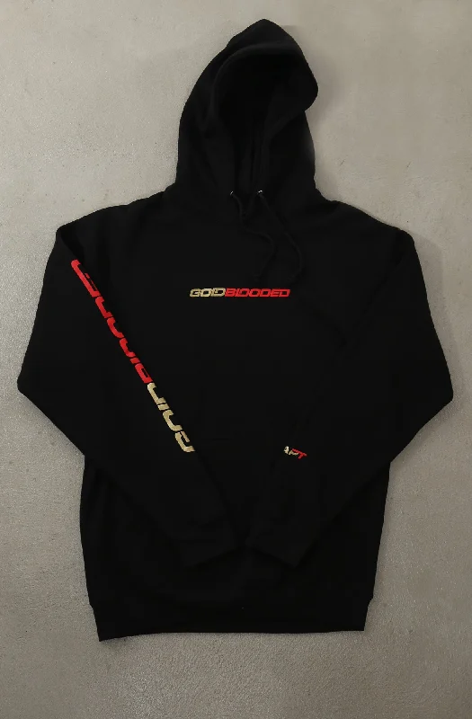 Gold Blooded RPM (Men's Black/Red Hoody)