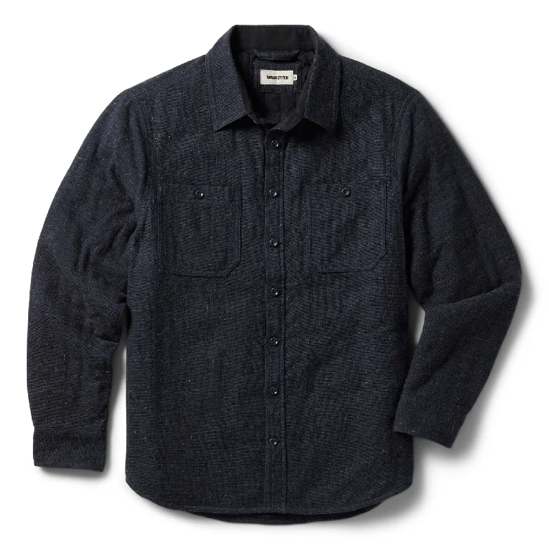 The Lined Utility Shirt in Charcoal Donegal