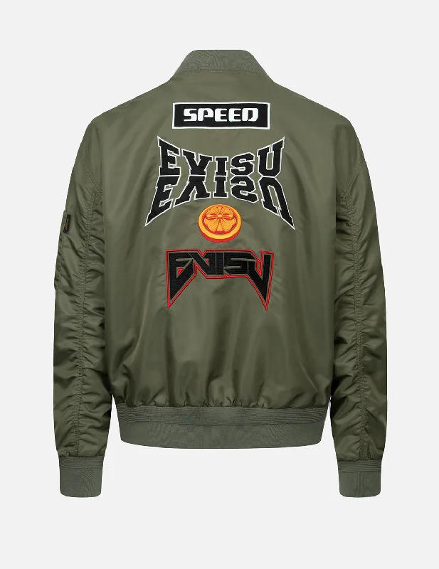 Logo and Kamon Embroidered MA-1 Bomber Jacket