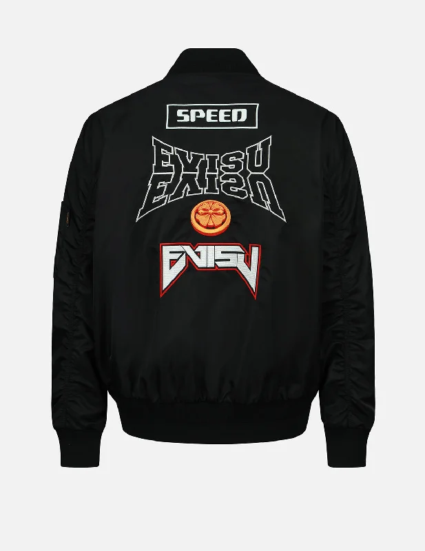 Logo and Kamon Embroidered MA-1 Bomber Jacket