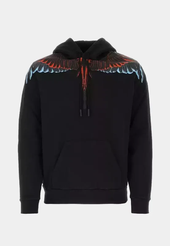 Marcelo Burlon Icon Wings Regular Hoodie Black Red