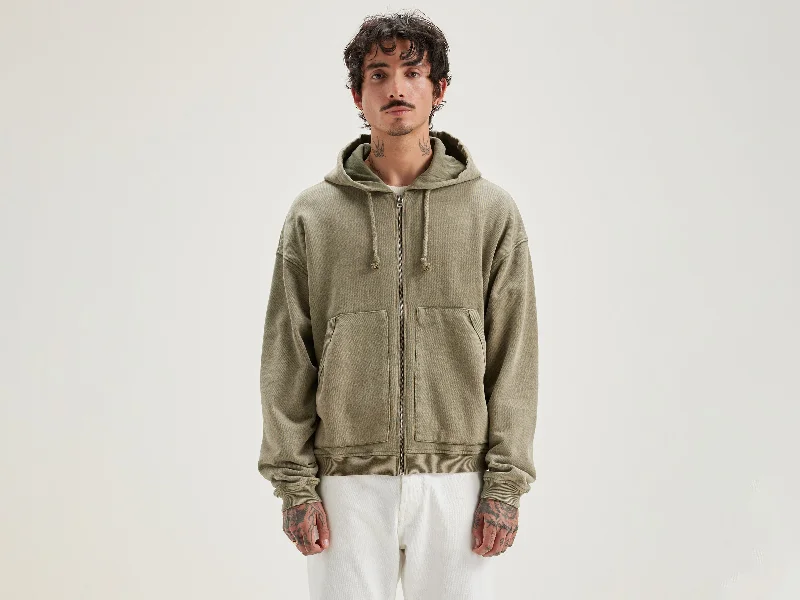 Falkon zip-up hoodie (242 / M / MILITARY)