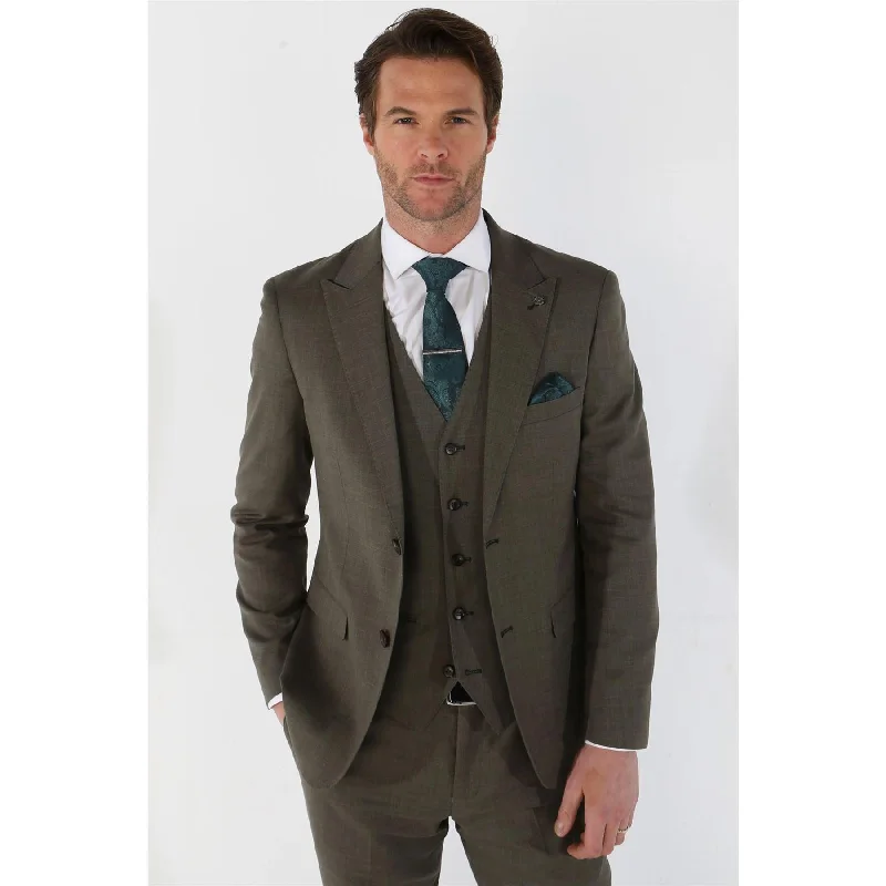 Men's Suit 3 Piece Sage Green Tailored Fit Summer Wedding