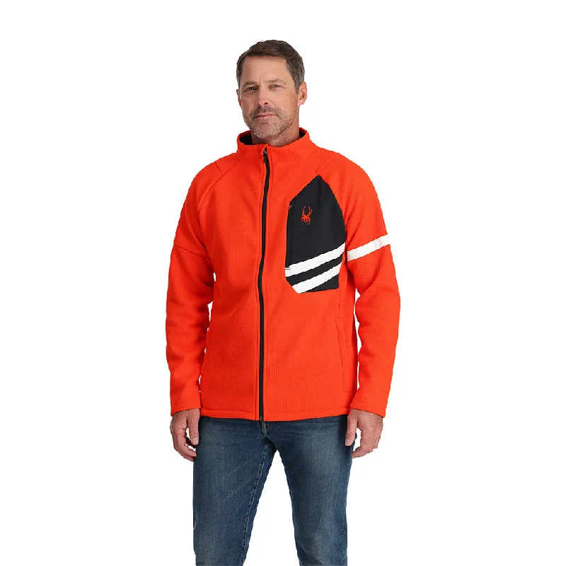 Mens Wengen Bandit Full Zip - Twisted Orange