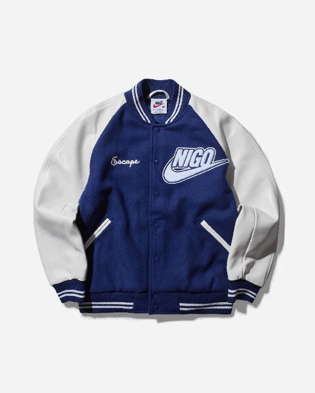 Men's Nigo Varsity Jacket Blue Void / White