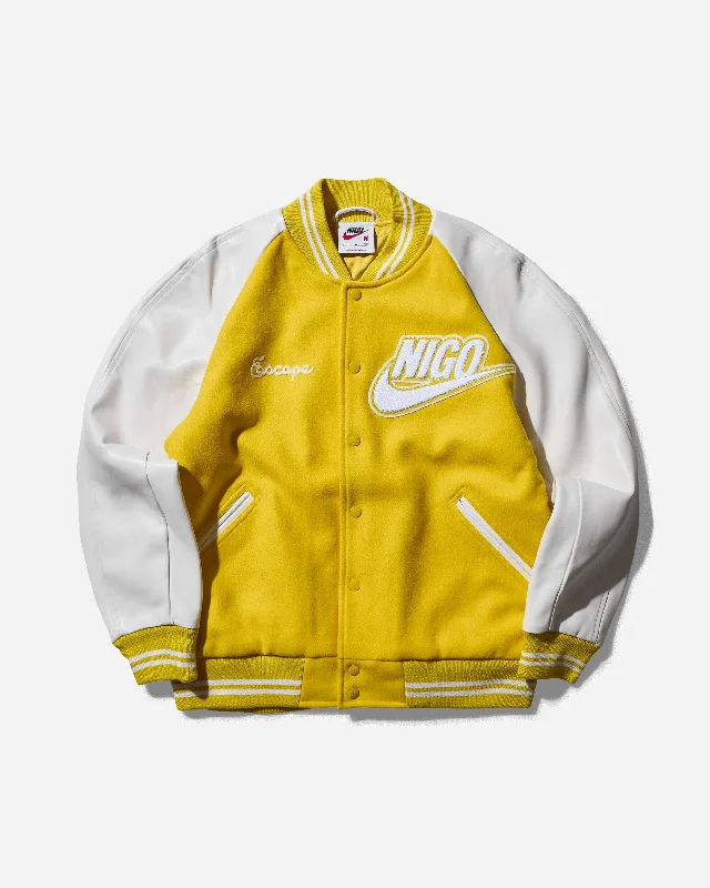 Men's Nigo Varsity Jacket Speed Yellow / White