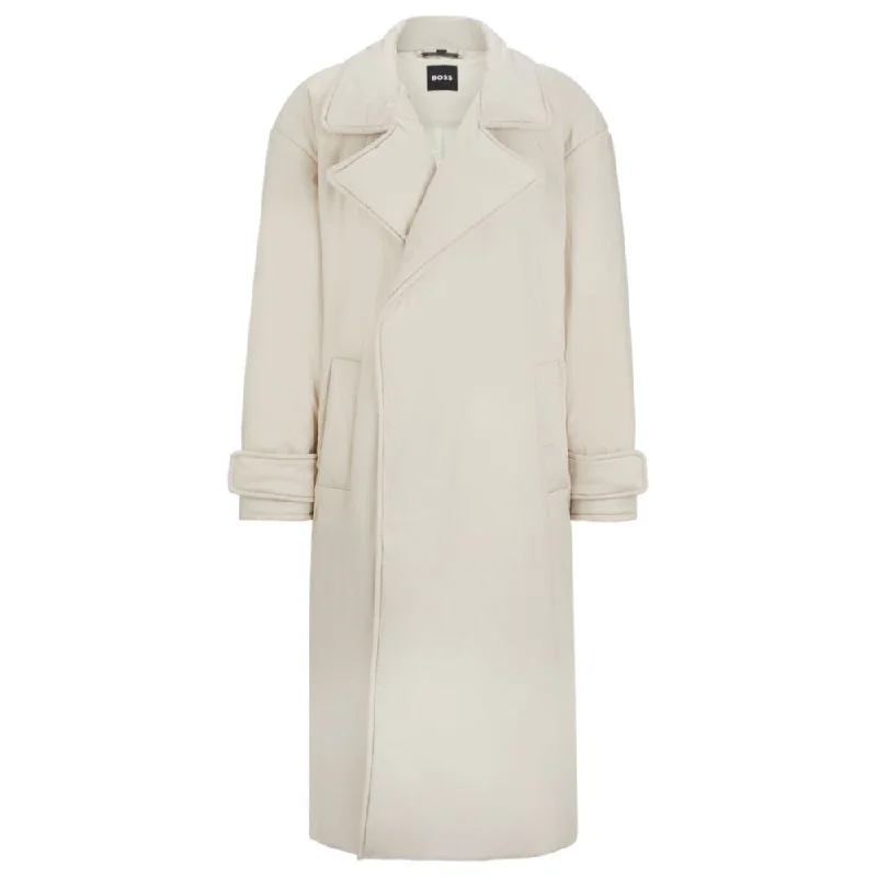 Relaxed-fit coat in padded cotton