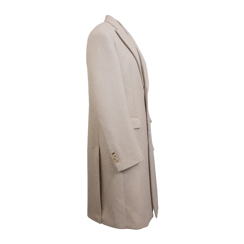 Tan Single Breasted Lapel Coat