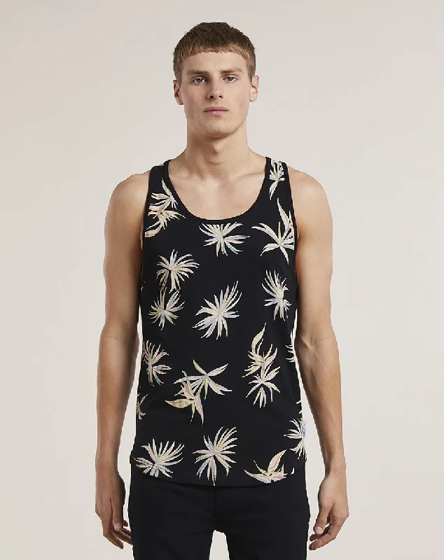 BERIT PRINTED MENS VEST | BLACK