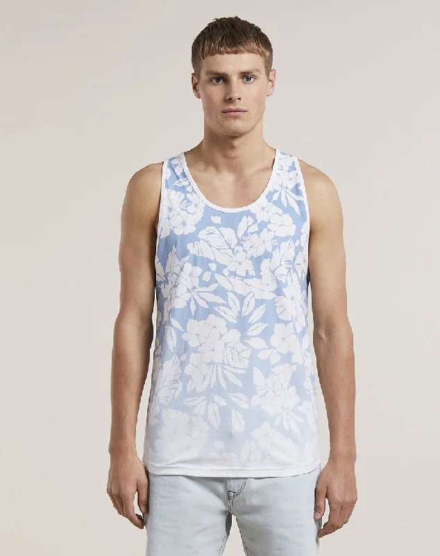 ORVAR PRINTED MENS VEST | BLUE