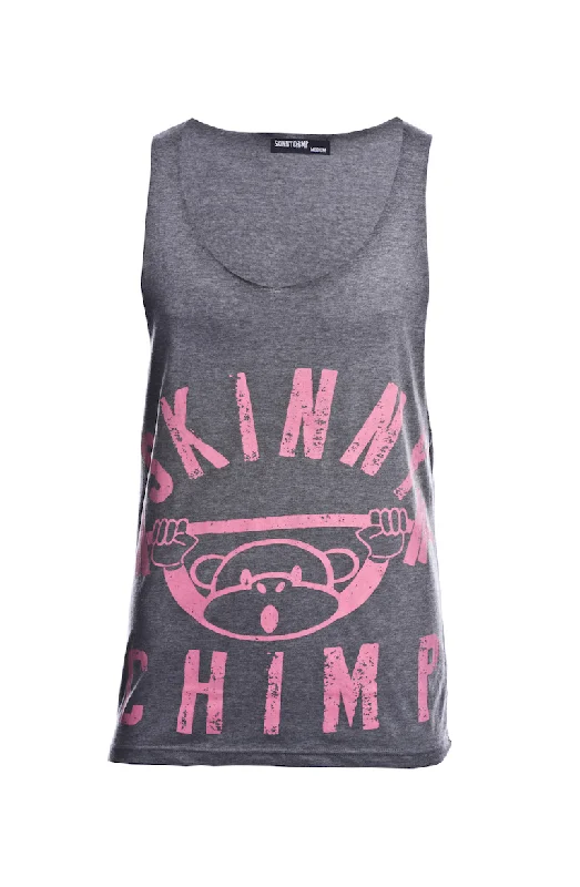 Classic Raw Cut Unisex Gym Vest-Grey Pink