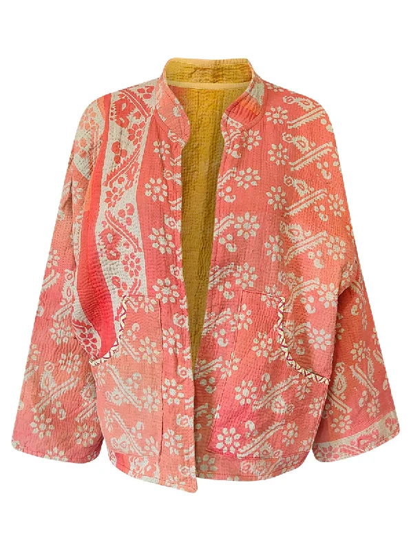 kantha reversible collar vest adhira