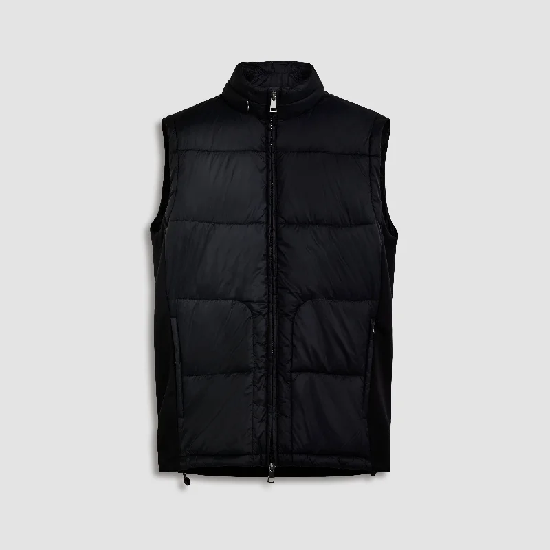 Quilted Vest with Stow-Away Hood