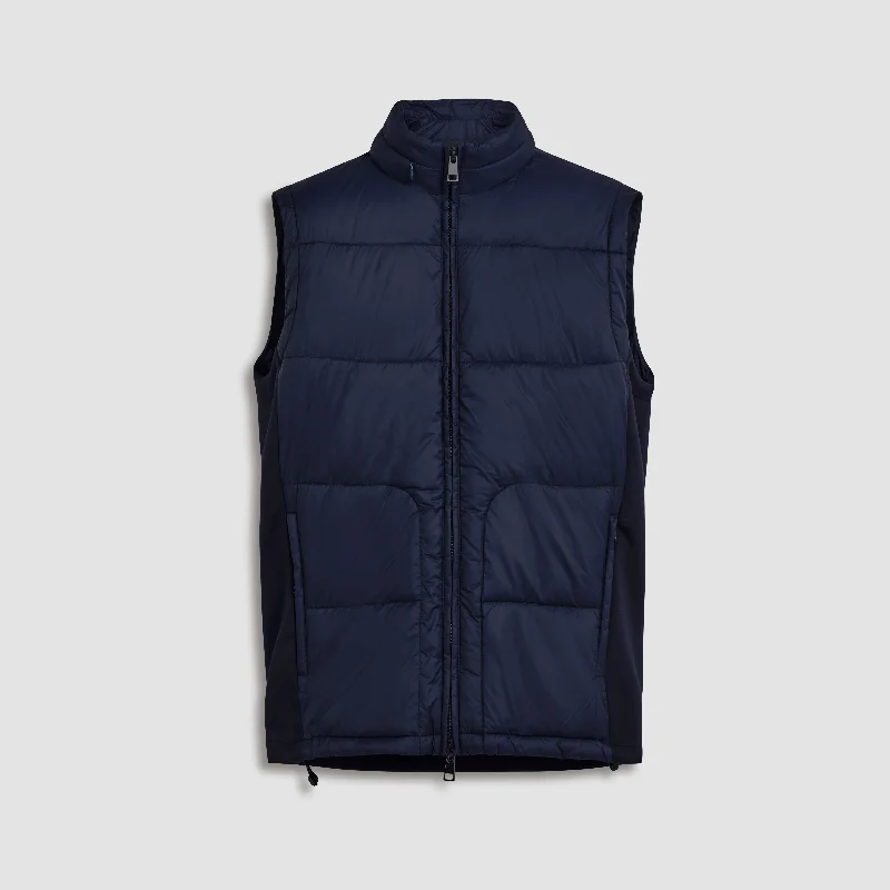 Quilted Vest with Stow-Away Hood