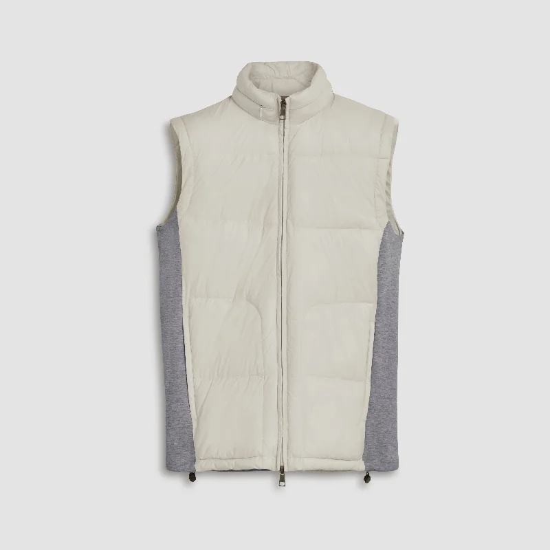 Quilted Vest with Stow-Away Hood