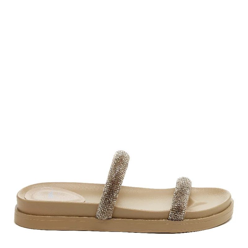 Shock - Absorbing Women's Sandals with a Soft Insole in Black for Active LifestylesSparkle Camel Slide Sandals Shock - Absorbing Women's Sandals with a Soft Insole in Black for Active LifestylesSparkle Camel Slide Sandals