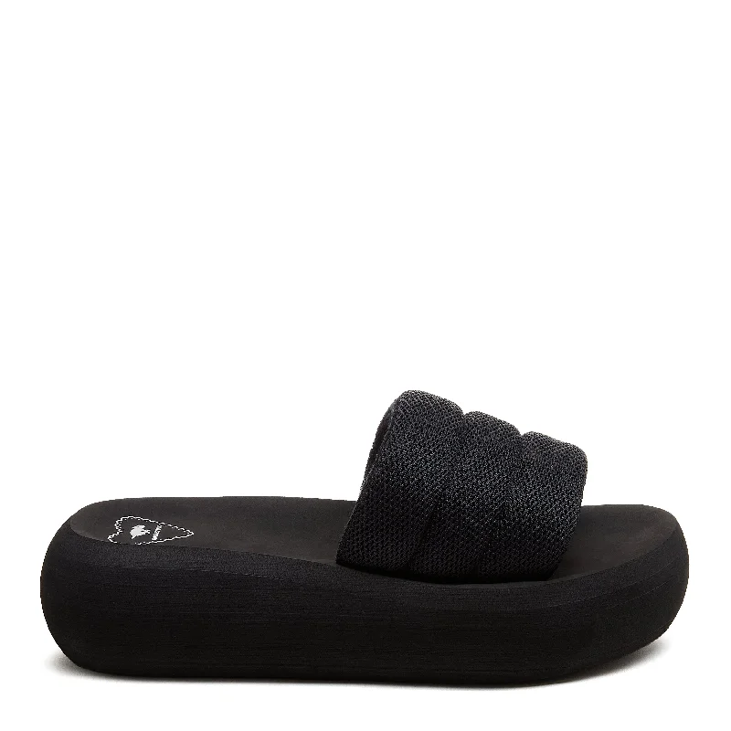 Women's Flat Slide Sandals with a Memory Foam Insole in White for All - Day ComfortSplash Black Platform Slide Sandals Women's Flat Slide Sandals with a Memory Foam Insole in White for All - Day ComfortSplash Black Platform Slide Sandals