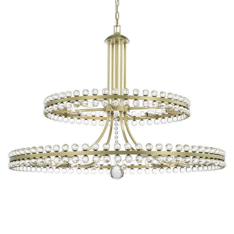 Clover Twenty-Four-Light Two-Tier Chandelier